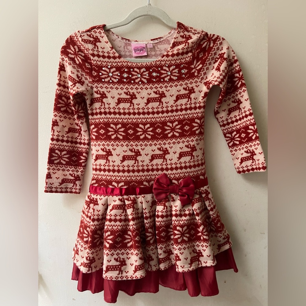 Lipstik girls 2T holiday dress red